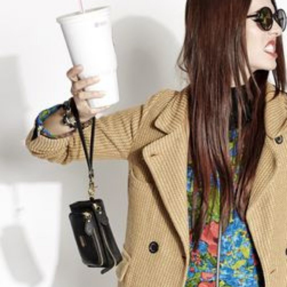 Hayden Harnett PILOT Wristlet Tech Clutch Wallet NEW Saffiano Textured Leather